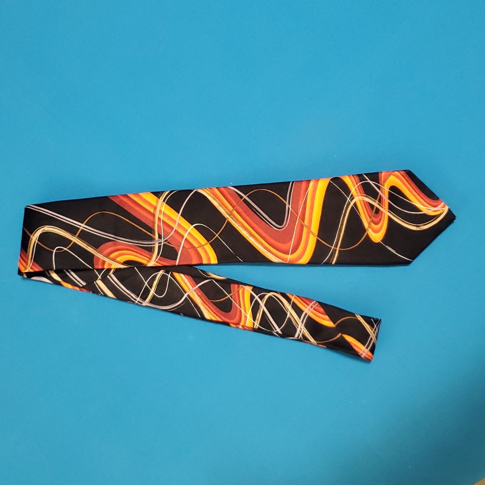 Vintage J Garcia Happy Birthday collection  62 3.5" wide Orange